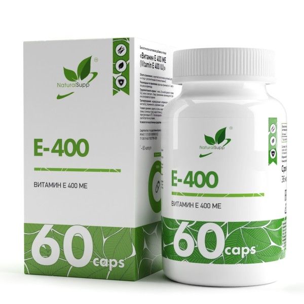 Изображение товара Витамин E 400ME Naturalsupp №60 Витамин E 400ME Naturalsupp №60 фотография