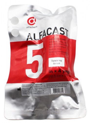 Бинт Alfacast полимерный белый 12,5см*3,6м 1шт в Санкт-Петербурге ...