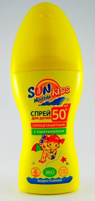 Сан марина кидс спрей солнцезащитный для детей с пантенолом spf-50 ...
