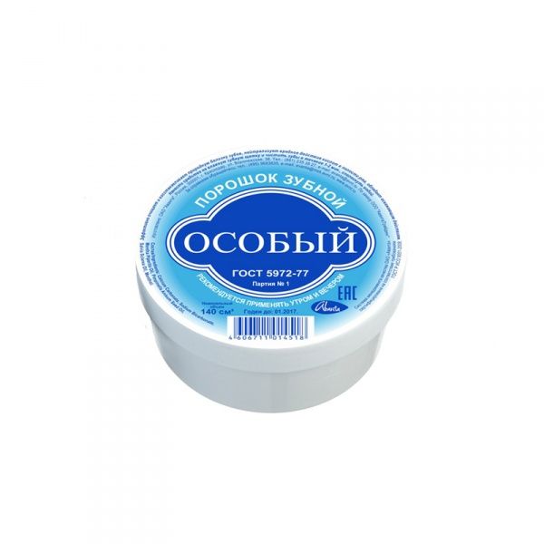 Изображение товара Зубной порошок Особый 140 мл Зубной порошок Особый 140 мл фотография