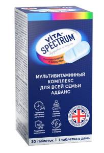 Адванс витамины для семьи Vitaspectrum 30 таблеток